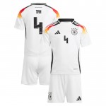 Günstige Fußballtrikots Deutschland Tah 4 Kinder Heimtrikot EURO 2024 Kurzarm